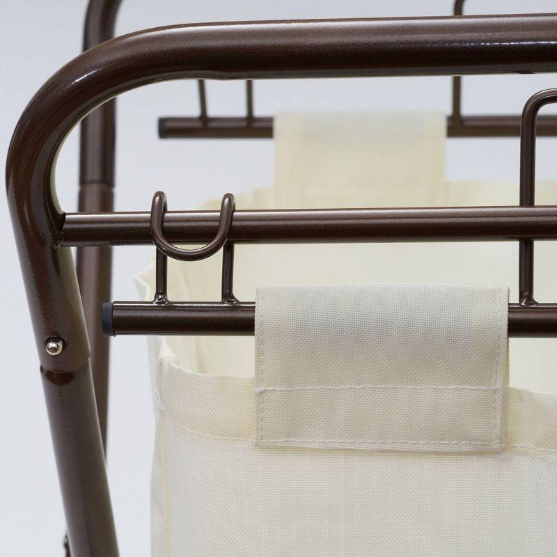 Household Essentials Rolling Laundry Hamper with Handles