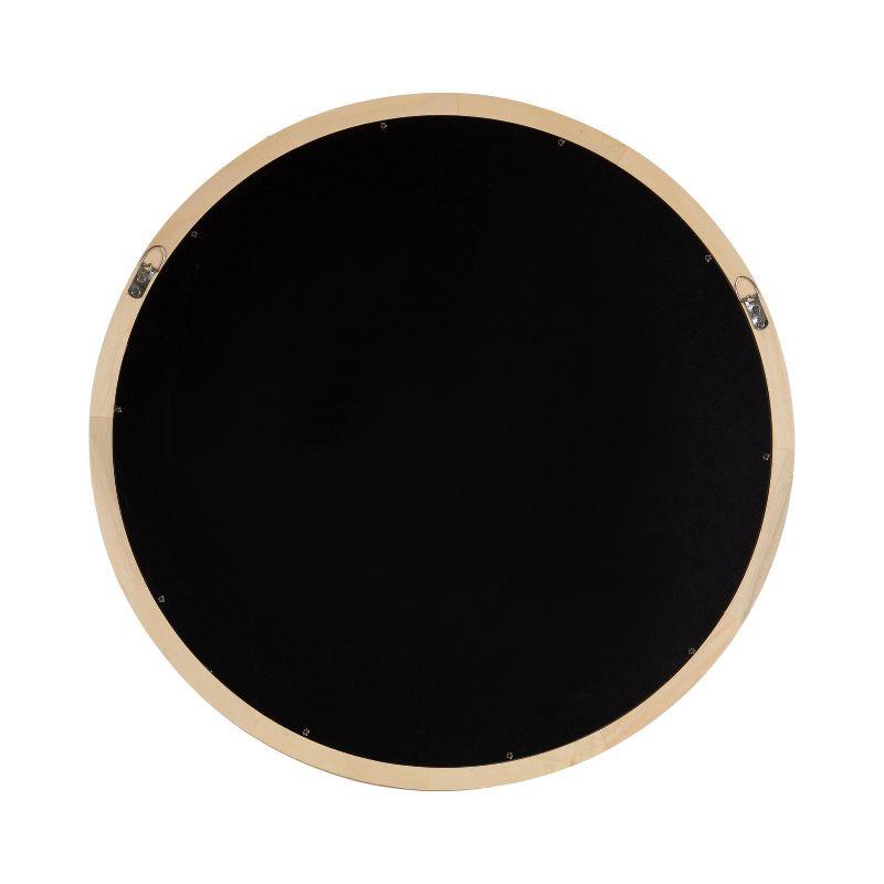 Kate and Laurel Hatherleig Round Wood Round Mirror, 24" Diameter, Natural