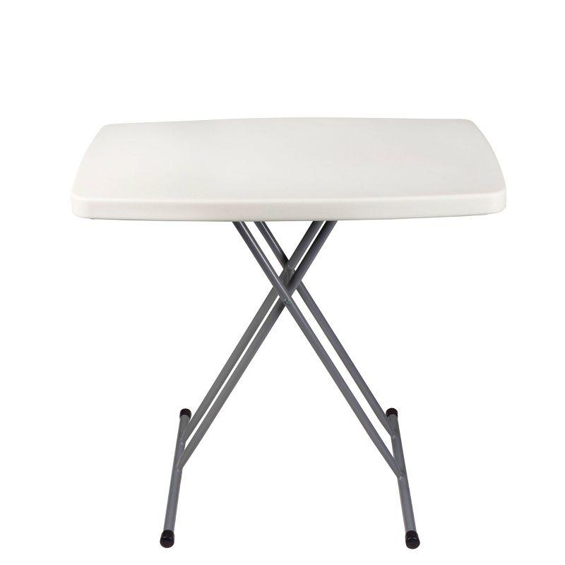 20"x30" Height Adjustable Personal Folding Card Table Speckled Gray - Hampden Furnishings: Sturdy, Compact, Easy Storage