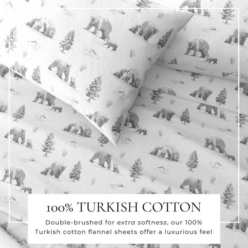 FreshFolds 100% Cotton Lodge Printed Flannel Sheet Set