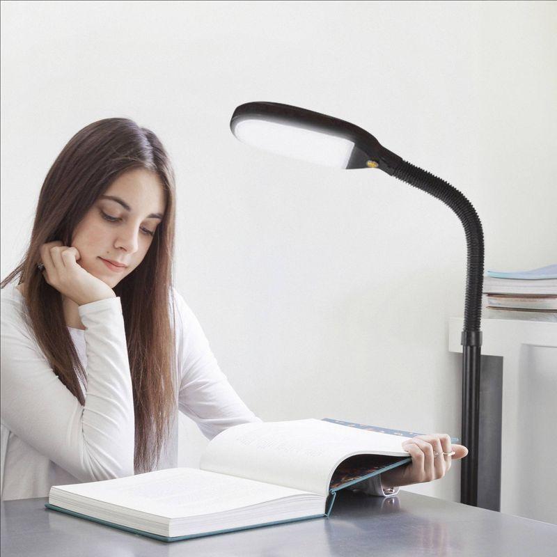Brightech Litespan 53 in. Industrial Dimmable LED Floor Lamp with Height Adjustable Gooseneck Head