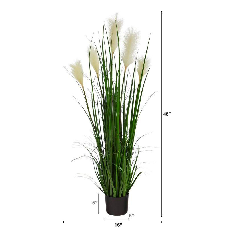 Elegant Wheat Plume 4' Outdoor Artificial Grass in Nursery Planter