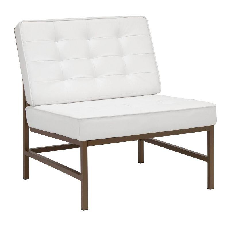 Ashlar Bonded Leather Tufted Chair - Studio Designs Home