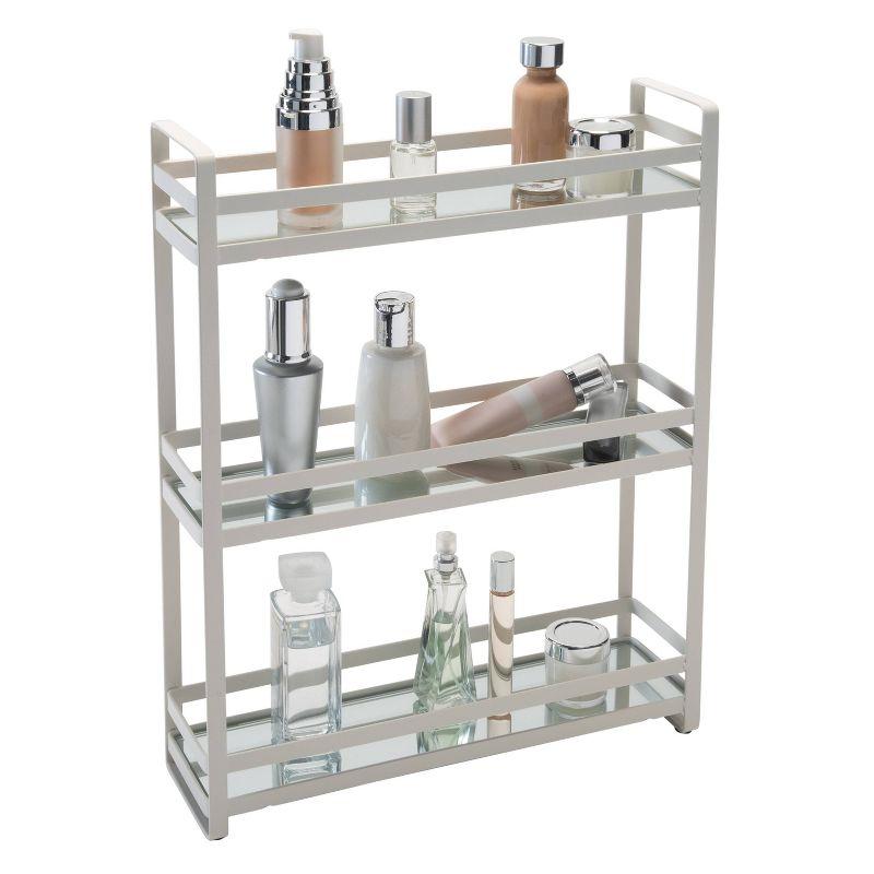 3 Tier Flat Wire Slim Vanity Tower White - Home Details