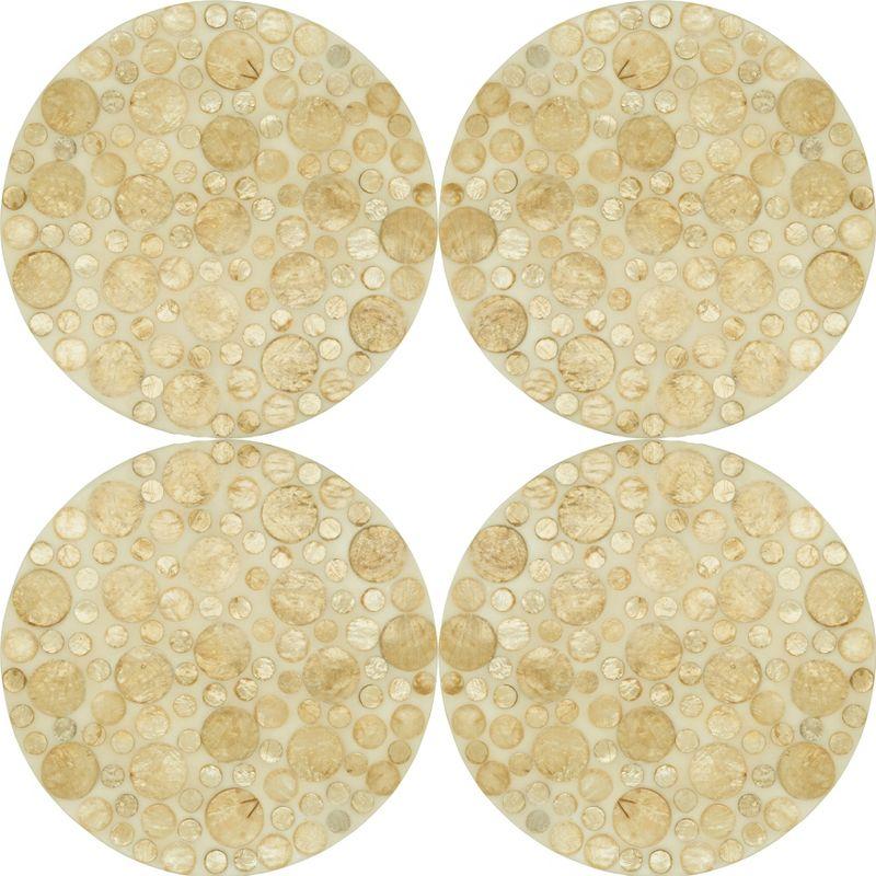 Talaria 50% Capiz Shell - 50% Resin No Pattern Round Placemat