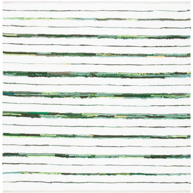 Montauk MTK623 Hand Woven Area Rug - Green/Ivory - 6'x6' - Safavieh.