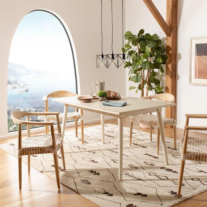 Tia Rectangle Dining Table - Antique White - Safavieh