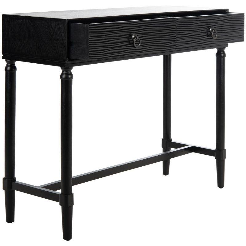 Aliyah 2 Drawer Console Table - Black - Safavieh