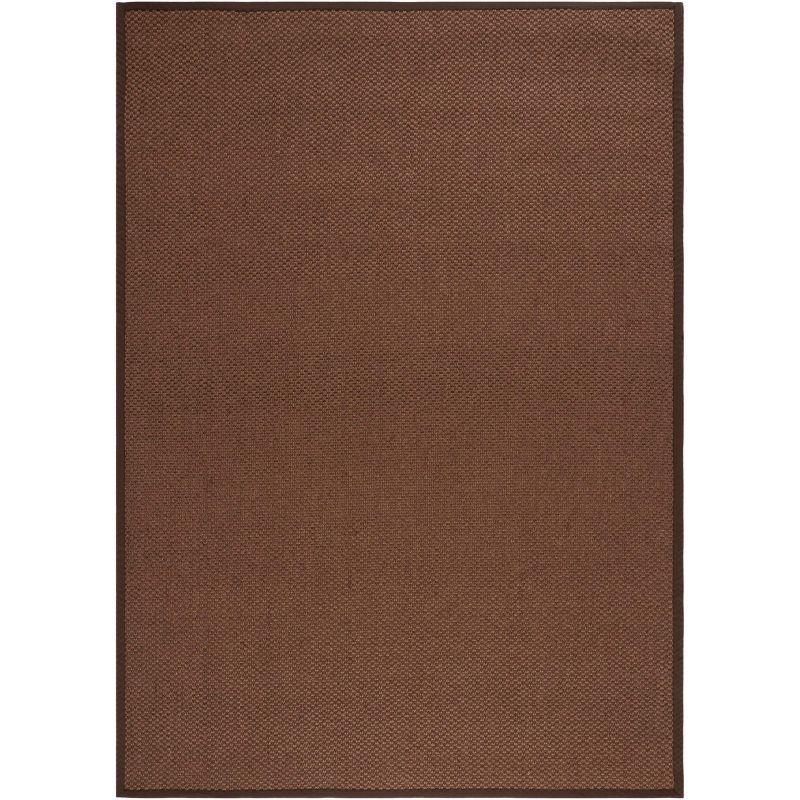 Chocolate Brown Hand-Knotted Sisal Area Rug 8' x 11'