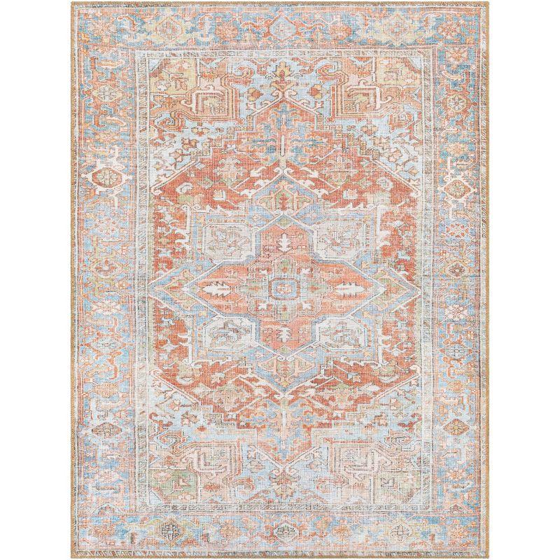 Livabliss 8'10"x12' Alanya Traditional Machine Washable Rug Brown