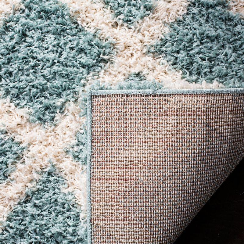 Dallas Shag SGD258 Power Loomed Indoor Accent Rug - Seafoam/Ivory - 3'x5' - Safavieh.
