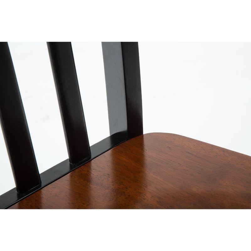 Bloomington Dining Chairs Black And Cherry (Set Of 2) - Boraam: Rubberwood, Comfort Backrest, 250lbs Capacity