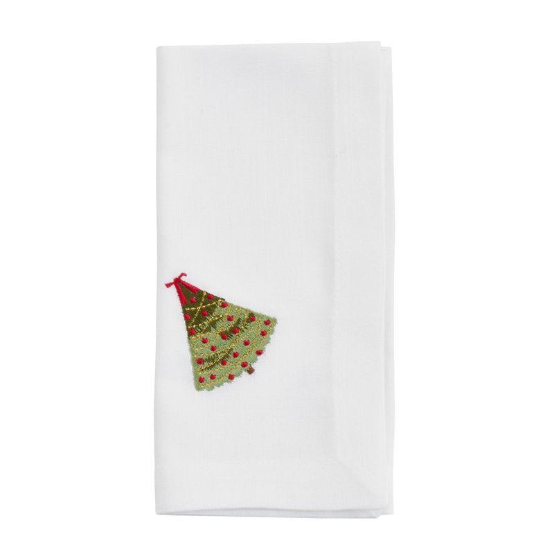 Polyester Embroidered Square Napkin (Set of 4)