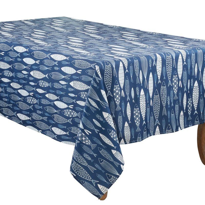 Saro Lifestyle Fish Print Tablecloth