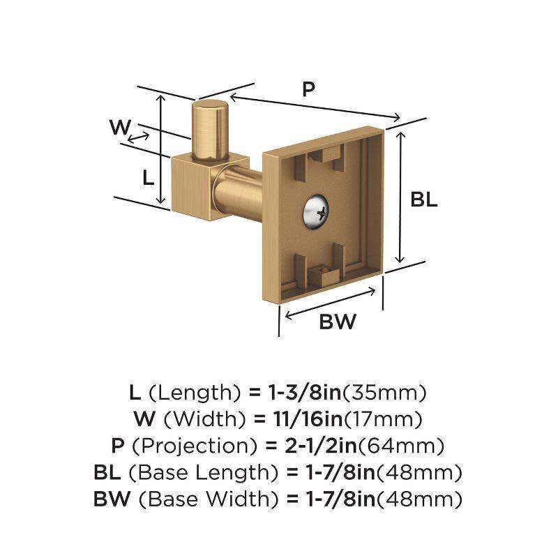 Amerock Appoint Wall Mounted Hook for Towel and Robe