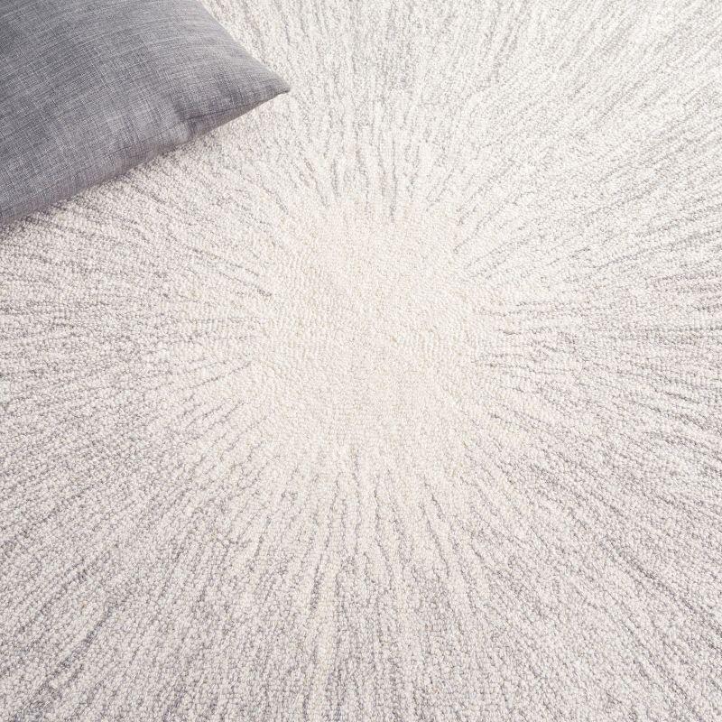 Abstract ABT375 Handmade Tufted Area Rug - Ivory/Silver - 5'-0" x 8'-0" - Safavieh