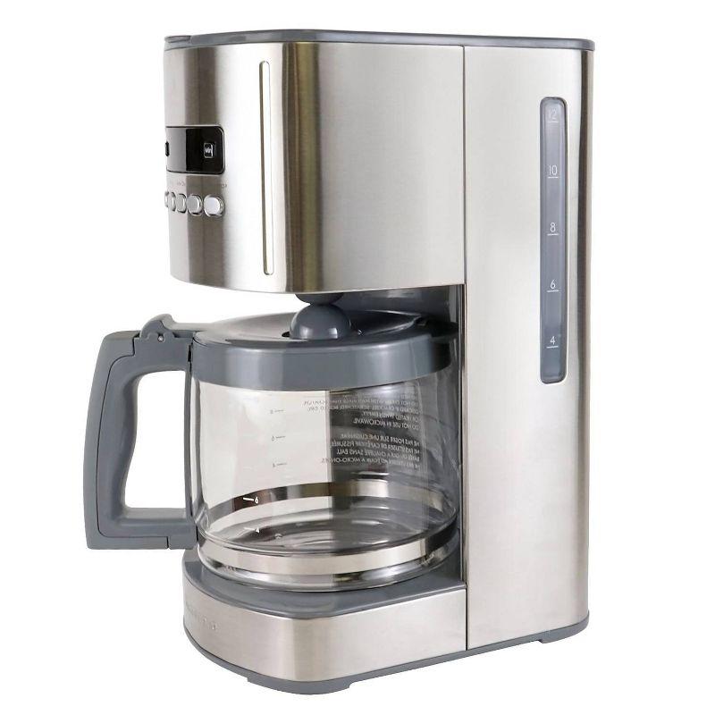 Kenmore Kenmore 12 Cup Programmable Coffee Maker, Stainless Steel, with Reusable Filter KKCM12S