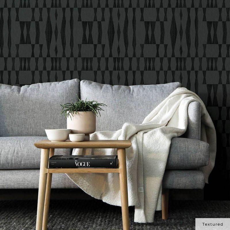 Mirin Peel + Stick Wallpaper - Textured Carbon