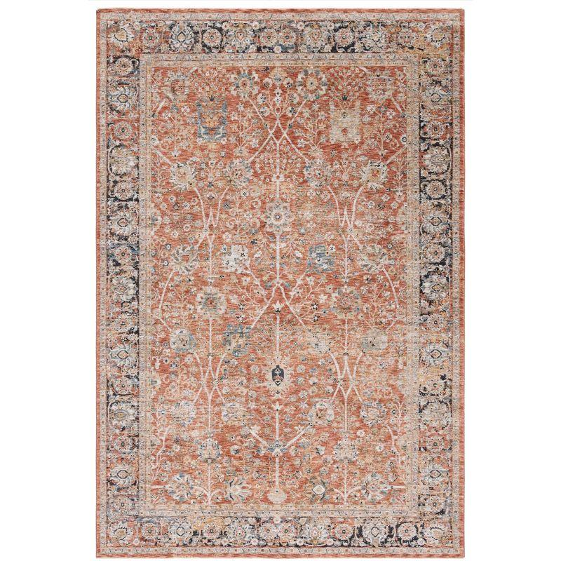 Silverado SVD112 Power Loomed Area Rug - Rust/Blue - 5'x8' - Safavieh.
