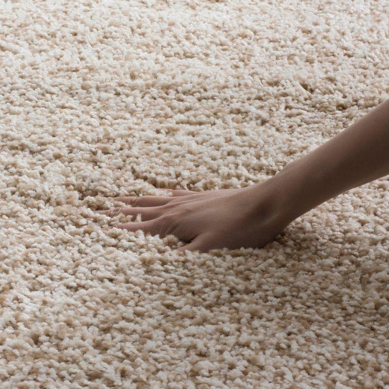 Santa Monica Shag SGN725 Power Loomed Indoor Area Rug - Beige - 4'x6' - Safavieh.