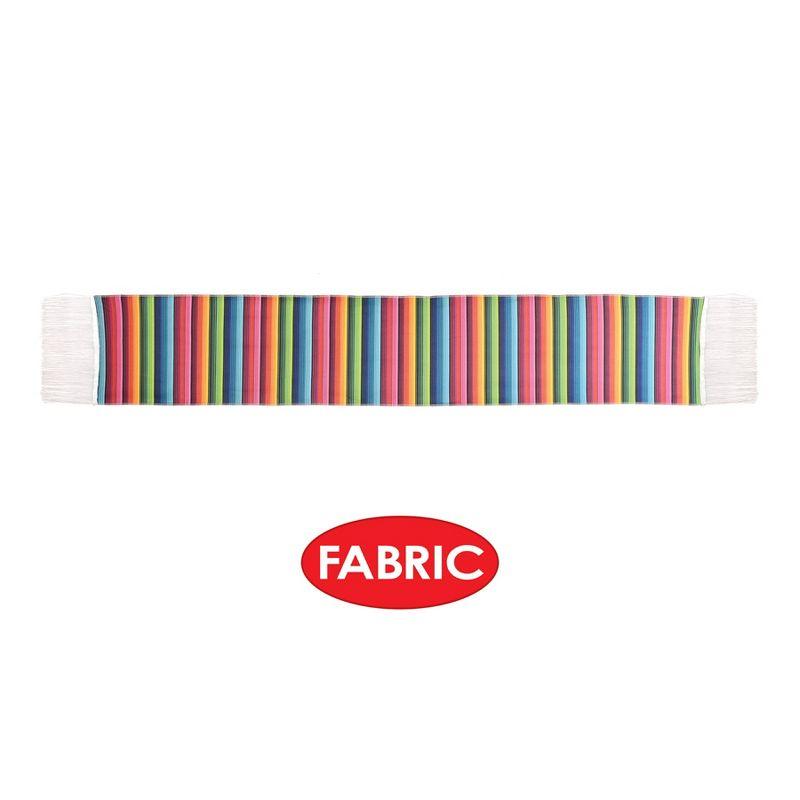 Beistle Fiesta Fabric Table Runner, 11.5" x 6', (1/Pkg) Multicolored