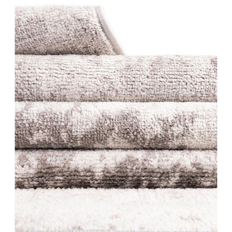 Unique Loom Eos Collection Area Rug - Borealis (10'  x 14' Rectangle Stone Gray/Ivory)