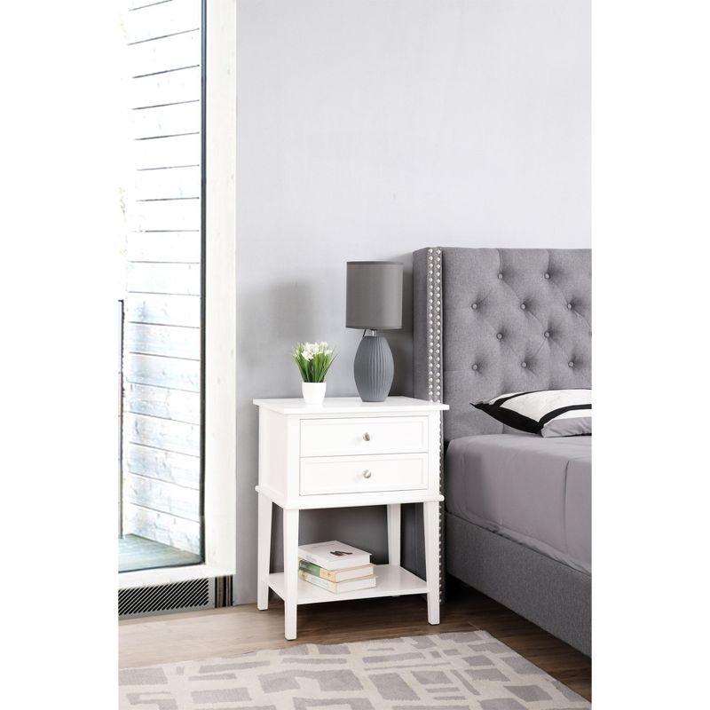 Passion Furniture Newton 2-Drawer Nightstand (28 in. H x 22 in. W x 16 in. D)