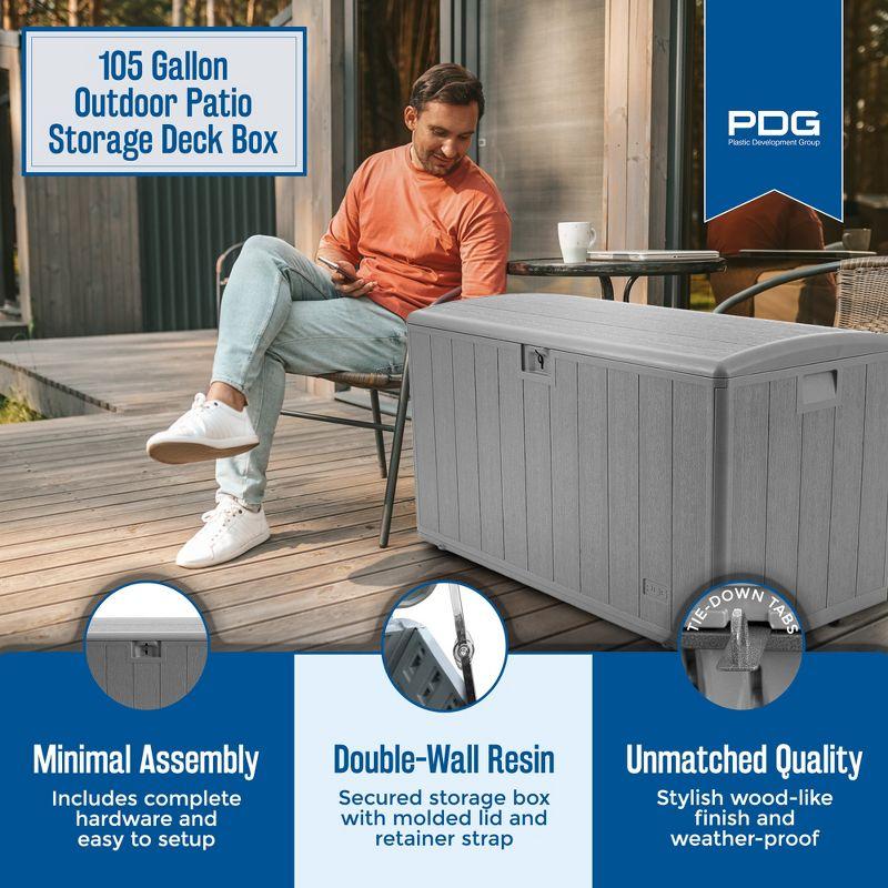 Plastic Development Group Plastic Development Group 48'' W 105 Gallons Water Resistant Resin Deck Box