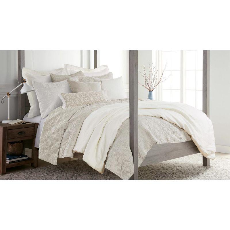 homthreads Luxemburg Quilt Set - Teal (Full/Queen): Cotton Material, Includes 2 Shams, Machine Washable