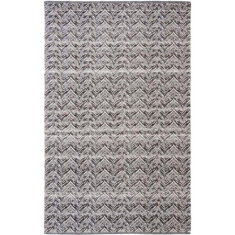 Kilim KLM401 Hand Woven Area Rug - Brown/Charcoal - 5'x8' - Safavieh