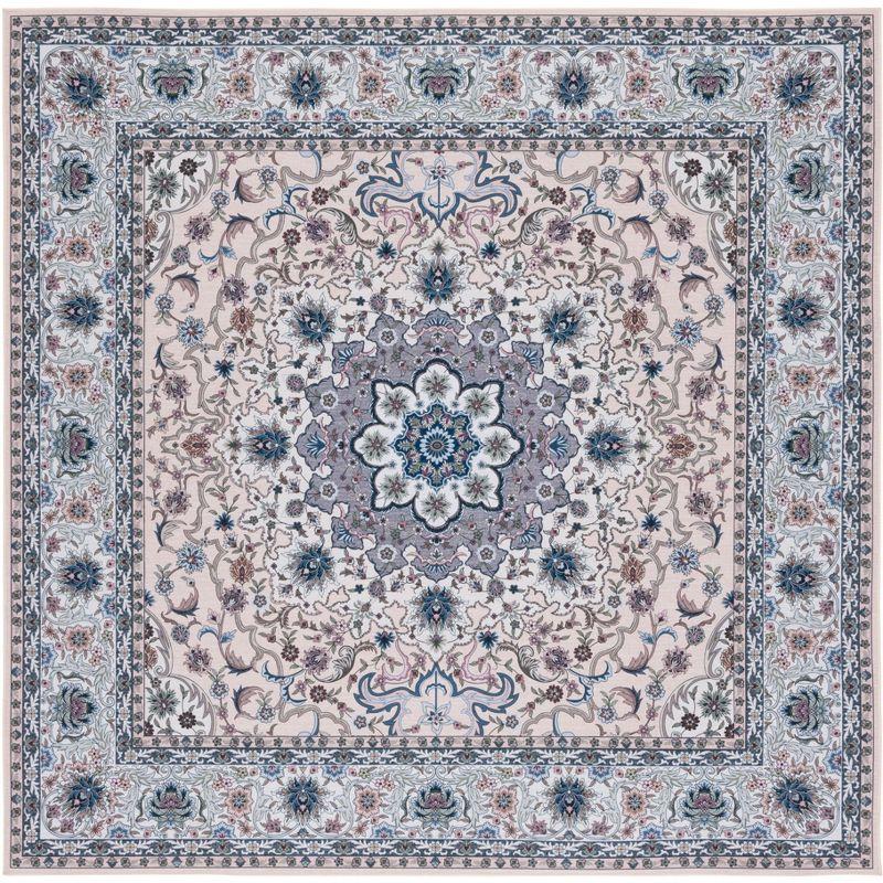 Tucson TSN123 Power Loomed Machine Washable Area Rug - Beige/Green - 6'x6' - Safavieh.