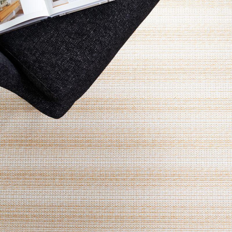 Ivory Gold Nomadic Stripe 8' x 10' Synthetic Area Rug