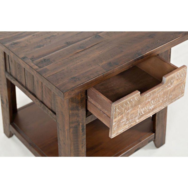 Jofran,Painted Canyon Rustic Solid Acacia End Table