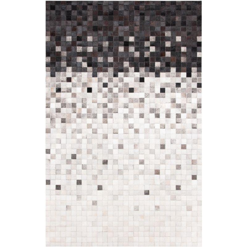 Studio Leather STL813 Hand Woven Area Rug - Ivory/Black - 4'x6' - Safavieh.