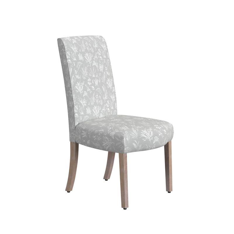Rosecliff Heights Scalloped Detail Dining Chair|Upholstered Parsons Dining Chairs |Decorative Home Furniture, Cream Textured Woven, Set Of 2 (Set of 2)