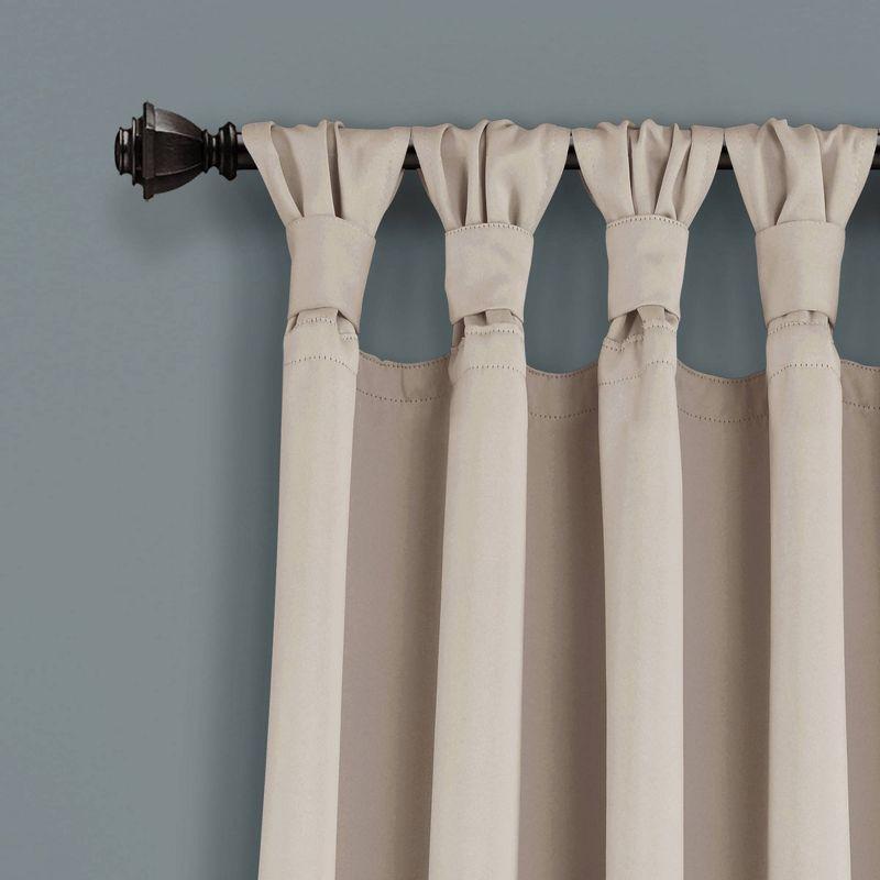 Lush Decor Insulated Knotted Tap Polyester Blackout Curtain Pair (Set of 2)