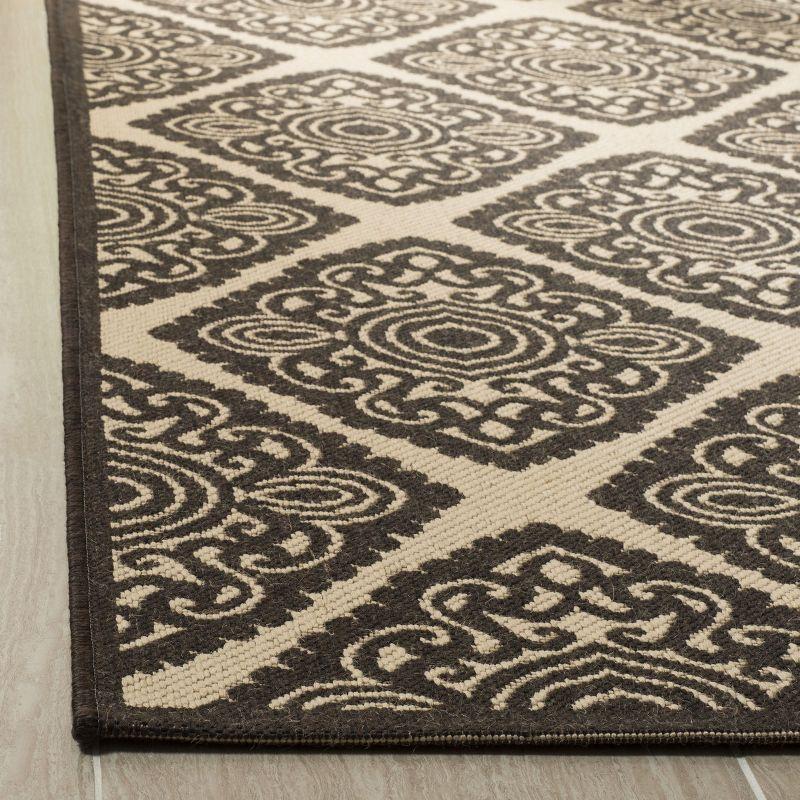 Linden LND132 Power Loomed Area Rug - Creme/Brown - 9'x12' - Safavieh