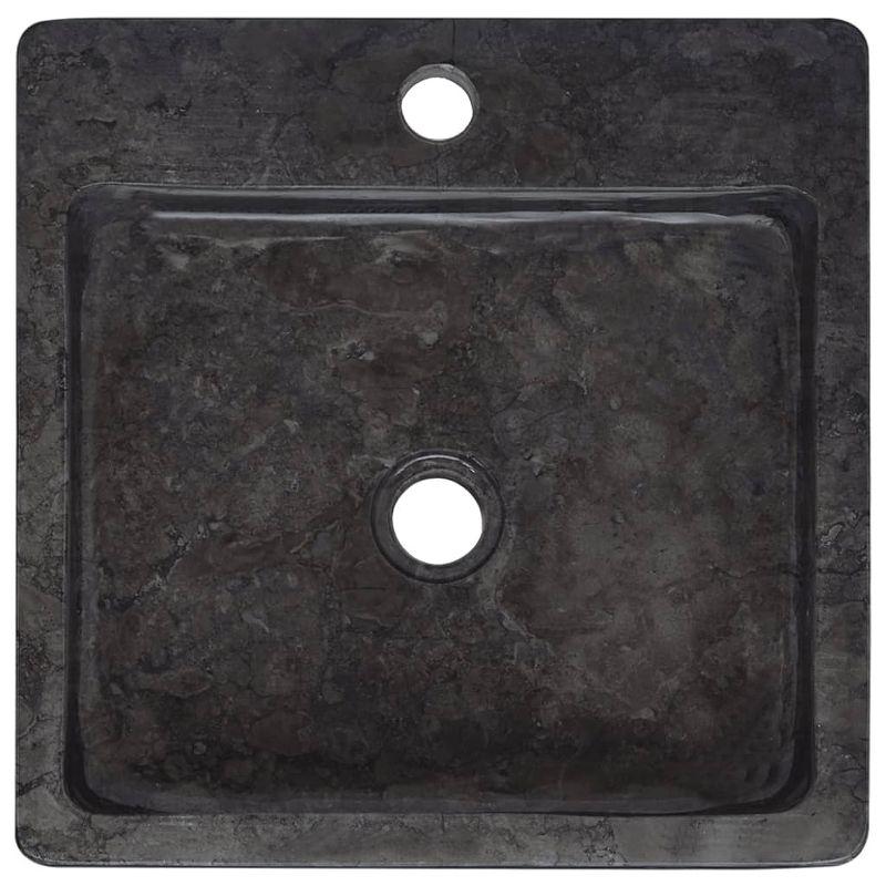 vidaXL Sink Black 15.7 in.x15.7 in.x4.7 in. Marble