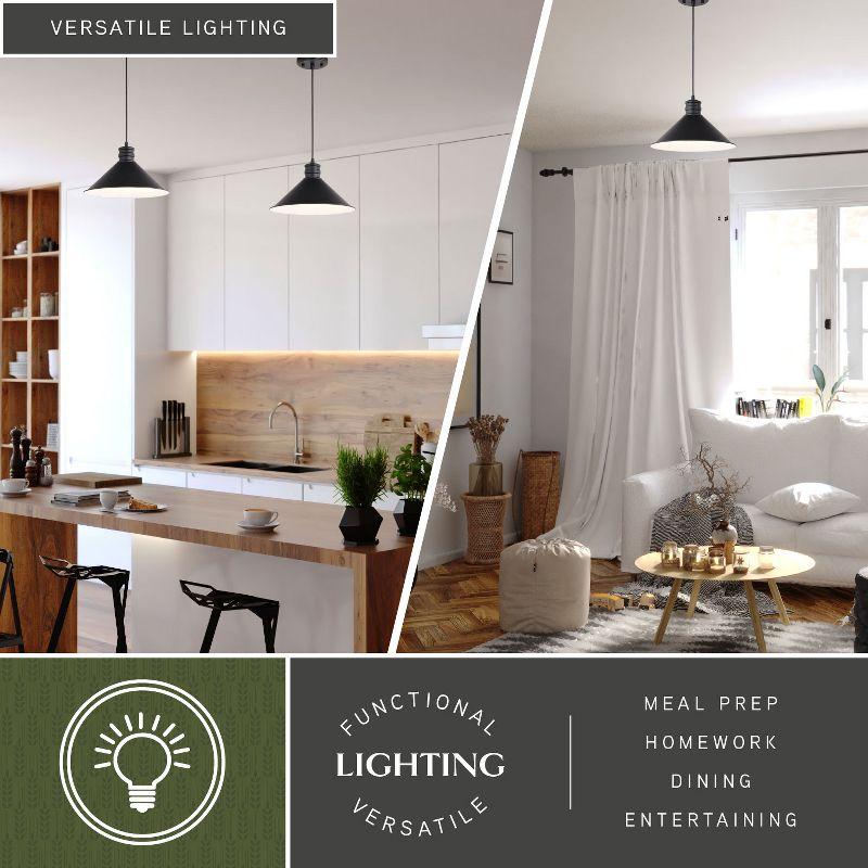 VAXCEL Akron 1L Bronze Metal Industrial MCM Cone Pendant Hanging Ceiling Light