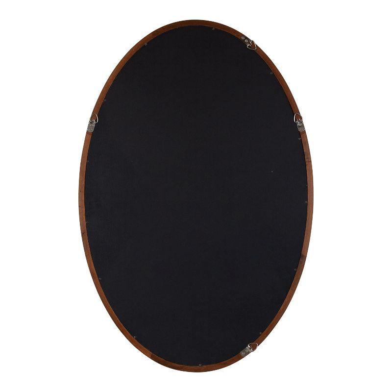 Kate and Laurel Hogan Wood Oval, 24x36, Walnut Brown