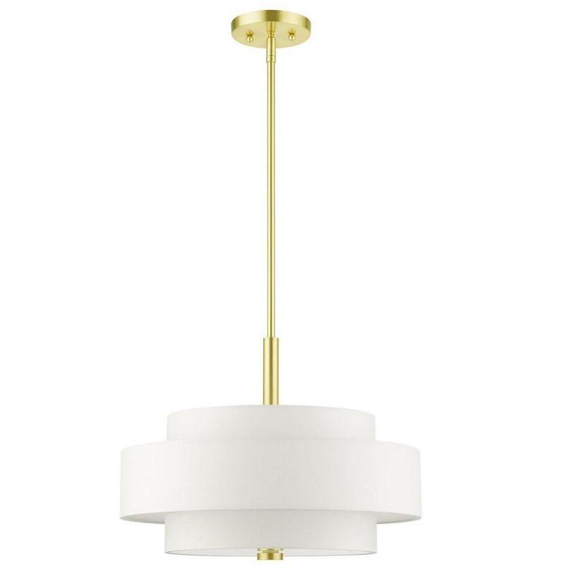 Livex Lighting Meridian 4 - Light Chandelier in  Satin Brass