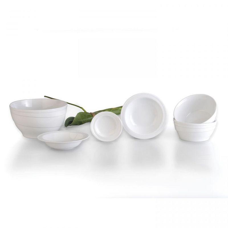 White Ceramic Microwave Safe Salad and Pasta Bowl