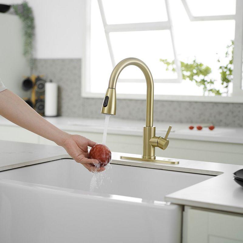 Single handle pull down sprayer kitchen faucet commercial kitchen sink faucet