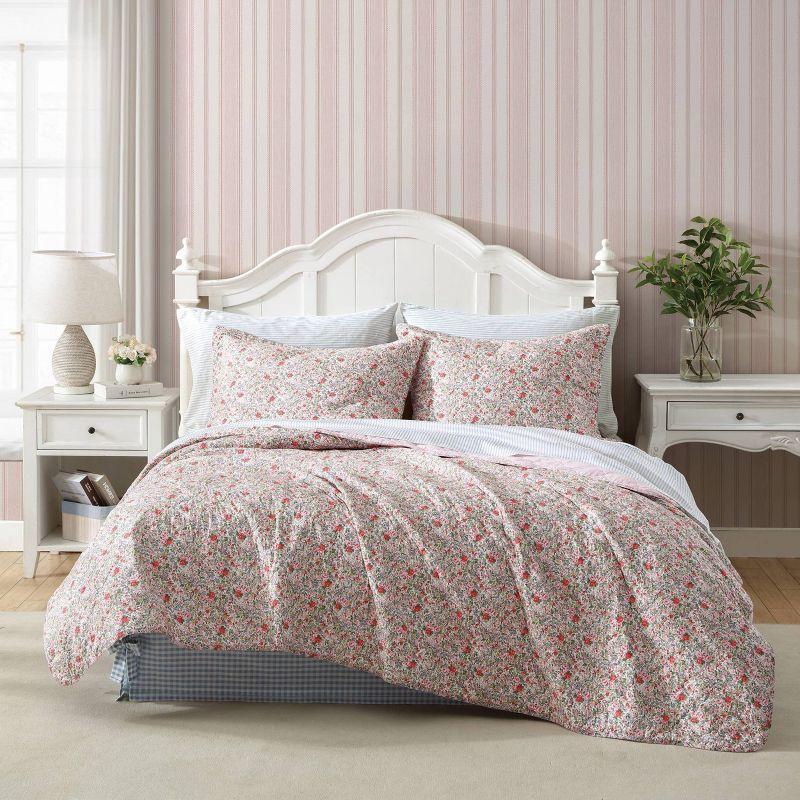 Full Pink Cotton Reversible Cottagecore Quilt