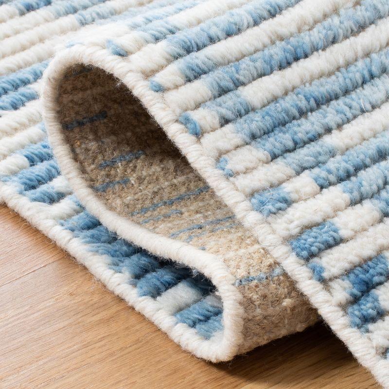 Kenya KNY175 Hand Knotted Area Rug - Light Blue/Ivory - 8'x10' - Safavieh