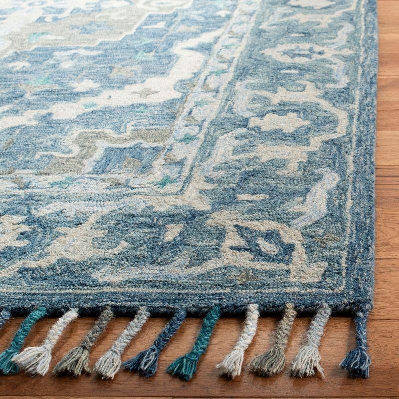 Aspen APN230 Hand Tufted Indoor Area Rug - Dark Blue/Grey - 7'x7' - Safavieh
