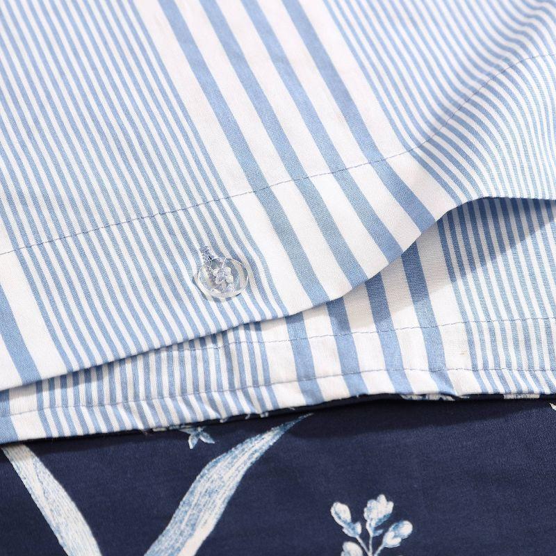 Laura Ashley Branch Toile Cotton Blue Duvet Cover Bonus Set