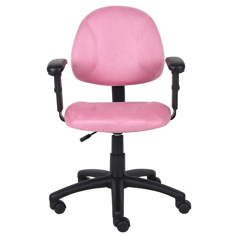 Microfiber Deluxe Posture Chair with Adjustable Arms - Boss Office Products