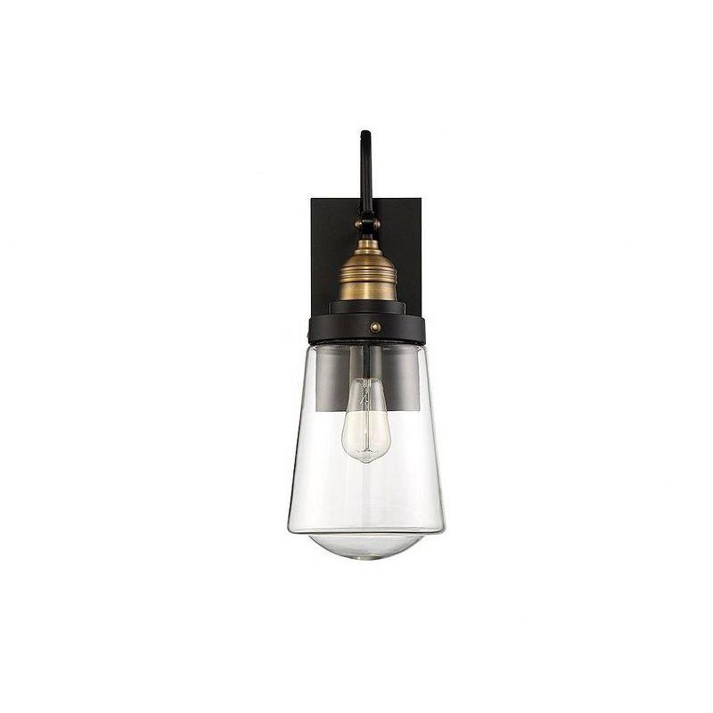 Savoy House Exterior Collections 1 - Light Pendant in  Vintage Black/Warm Brass