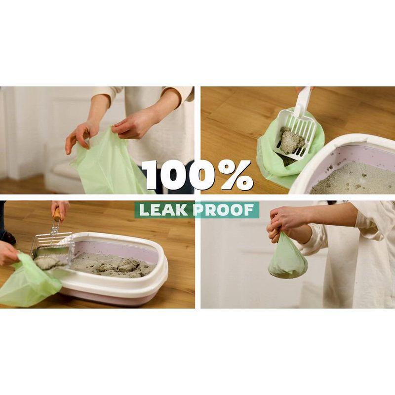 Panther Armor Strong Leakproof Dog Poop Bags - Reliable Poop Bags and Dog Bags Poop Collection Essentials, Large, Green, 200 pc